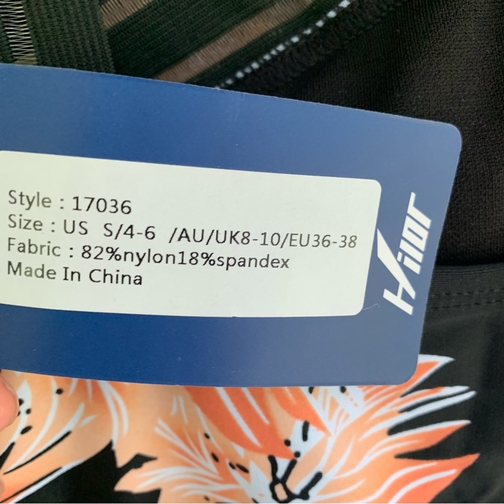 Hilor Floral Front Crossover One Piece Swimsuit Women’s Small 4-6 NEW - Picture 9 of 11